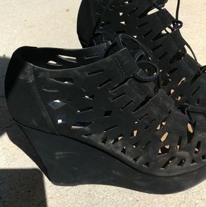 Womens lace up platform heels